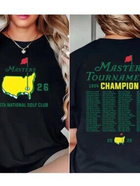Masters Tournament 2026 Augusta Champion Golf T-Shirt  256